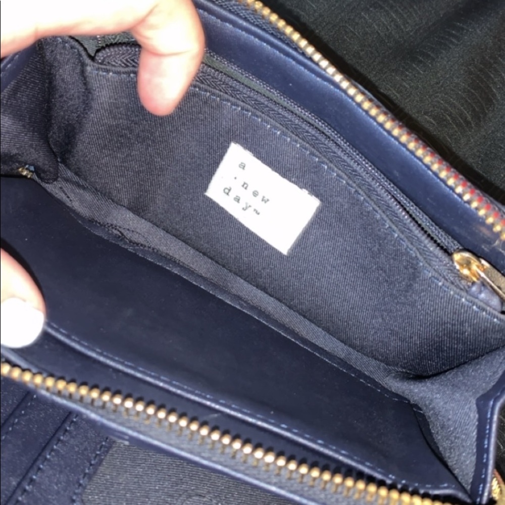Blue plaid wallet